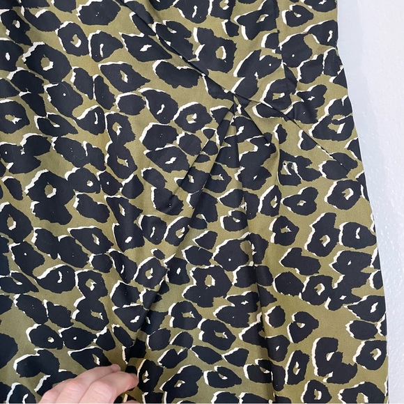 Nanette Lepore Green/Black Leopard Print Sheath Dress Size 2 - Picture 6 of 10